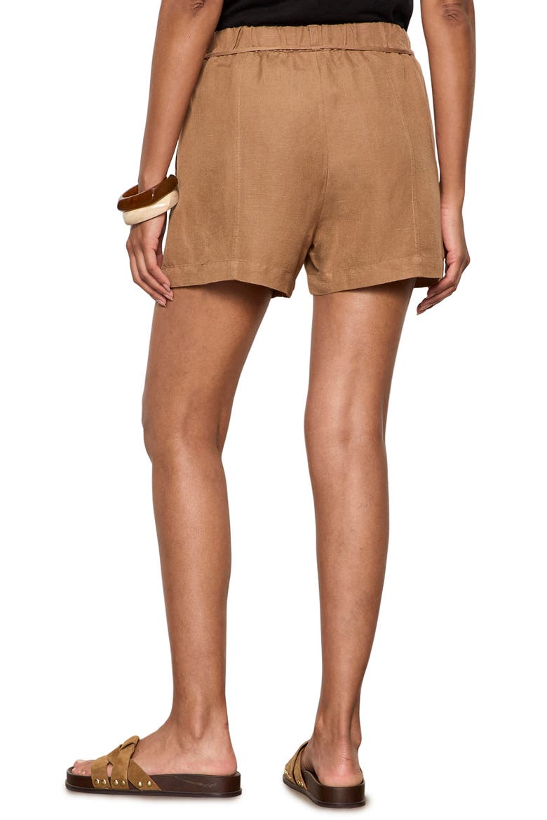 Spring Tide Belted Linen Blend Shorts, Alternate, color, TOASTED CO