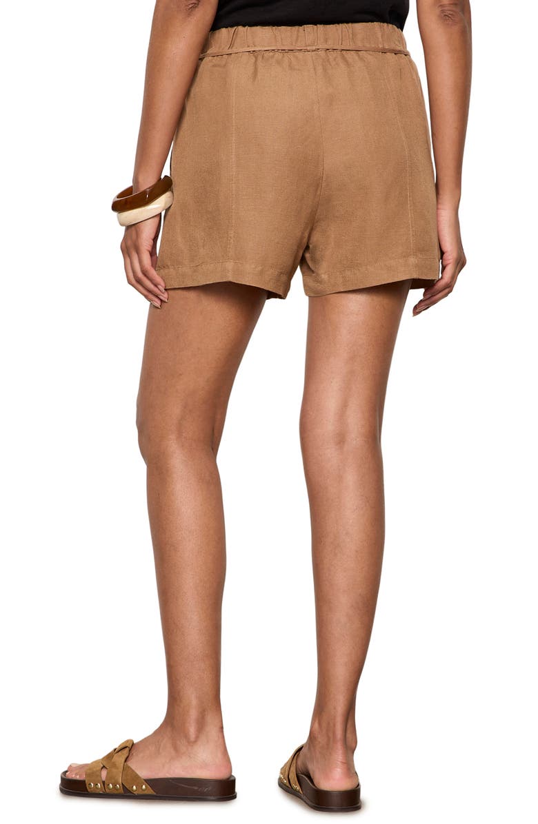 Sanctuary Spring Tide Belted Linen Blend Shorts, Alternate, color, Toasted Coconut Brown