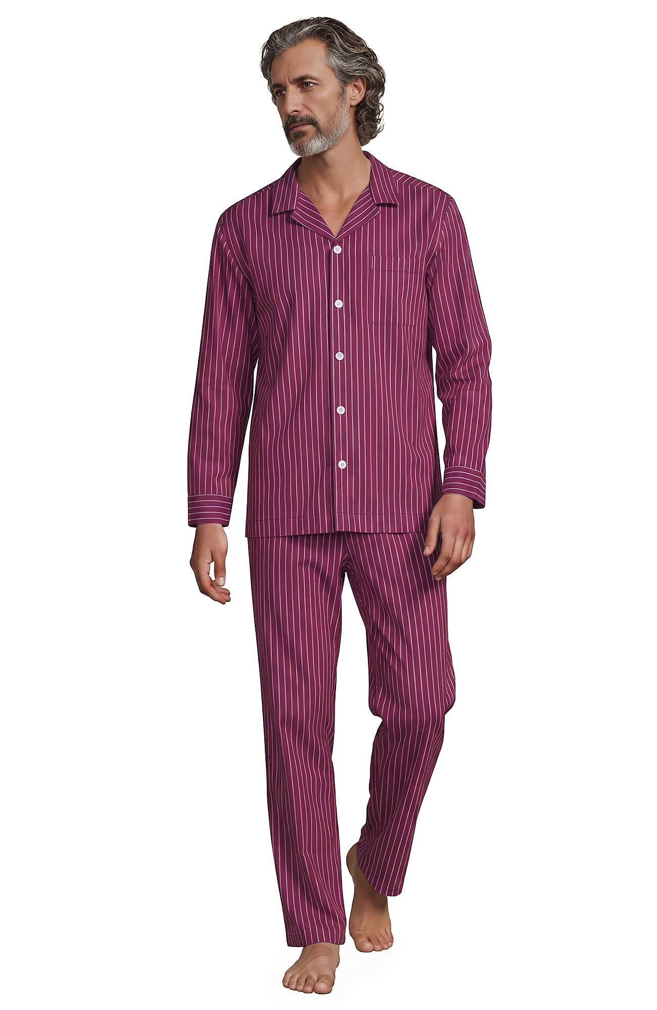 Rich Burgundy/Ivory Stripe