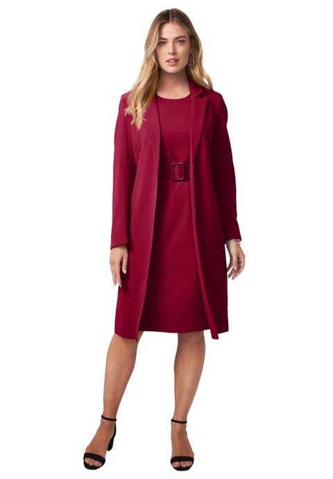 Belted Jacket Dress (Plus)