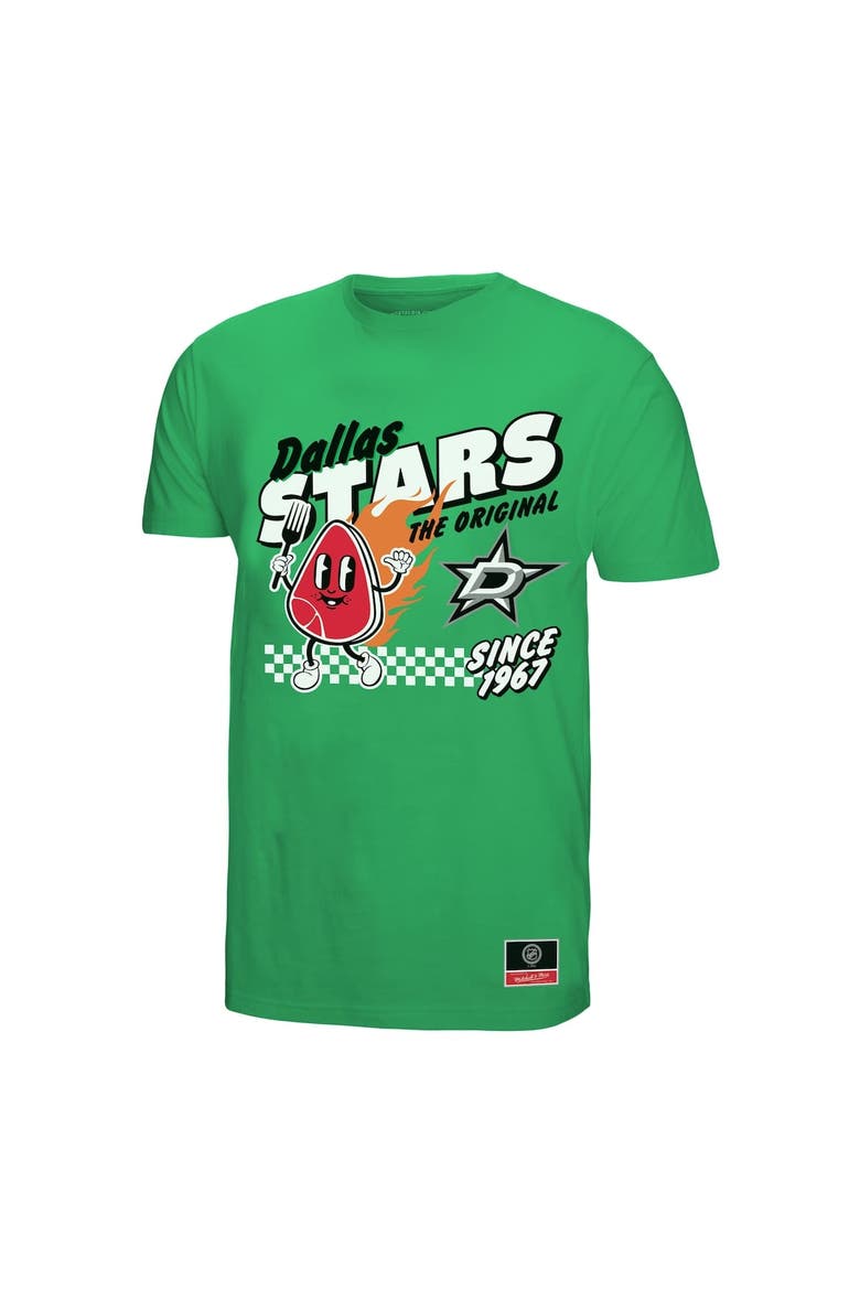 Men's Mitchell & Ness Kelly Green Dallas Stars Local Food T-Shirt, Alternate, color, Kelly Green