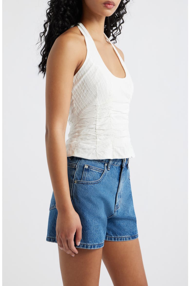 Nataliya Halter Cotton Top, Alternate, color, WHITE