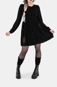 Disturbia Hexborn Linen-blend Baba Yaga Mini Dress