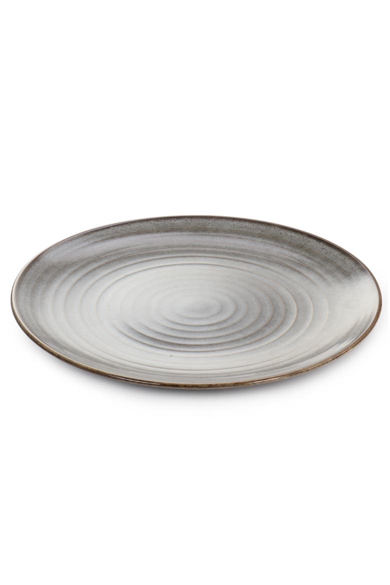 12 Piece Dreamweaver Round Earthenware Dinnerware Set, Alternate, color, Grey