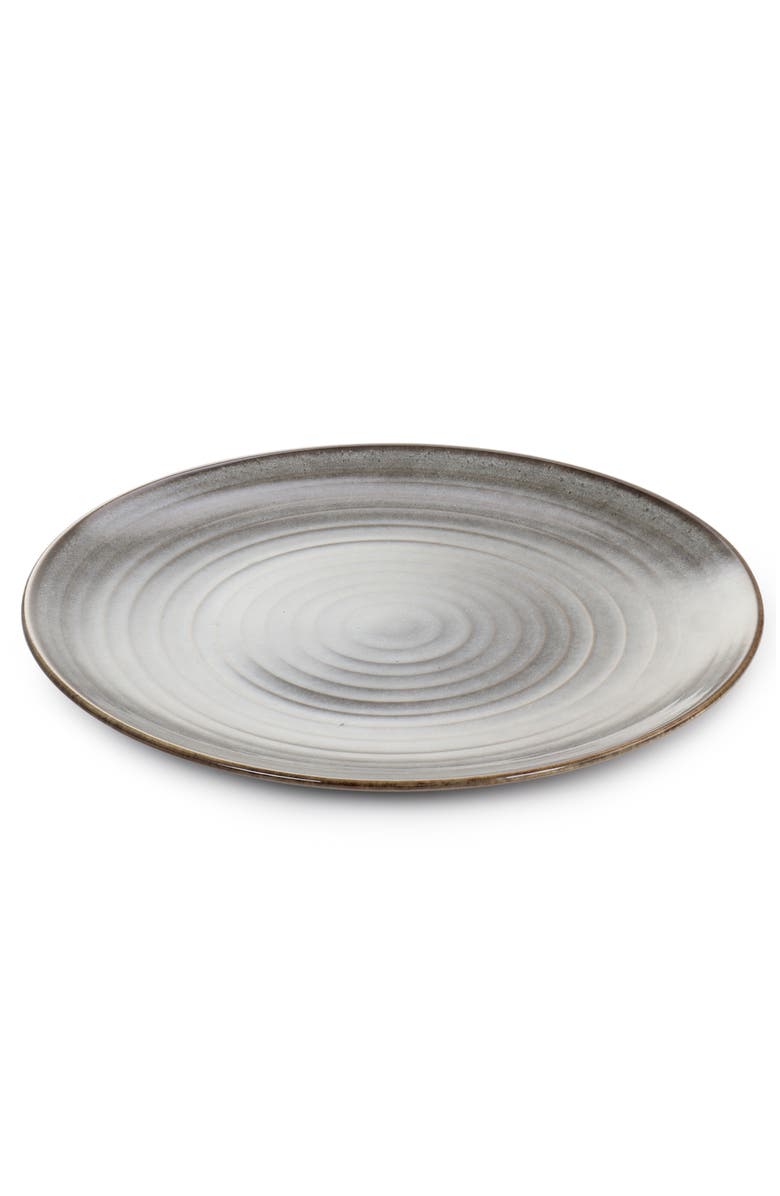 Gibson Elite 12 Piece Dreamweaver Round Earthenware Dinnerware Set, Alternate, color, Grey