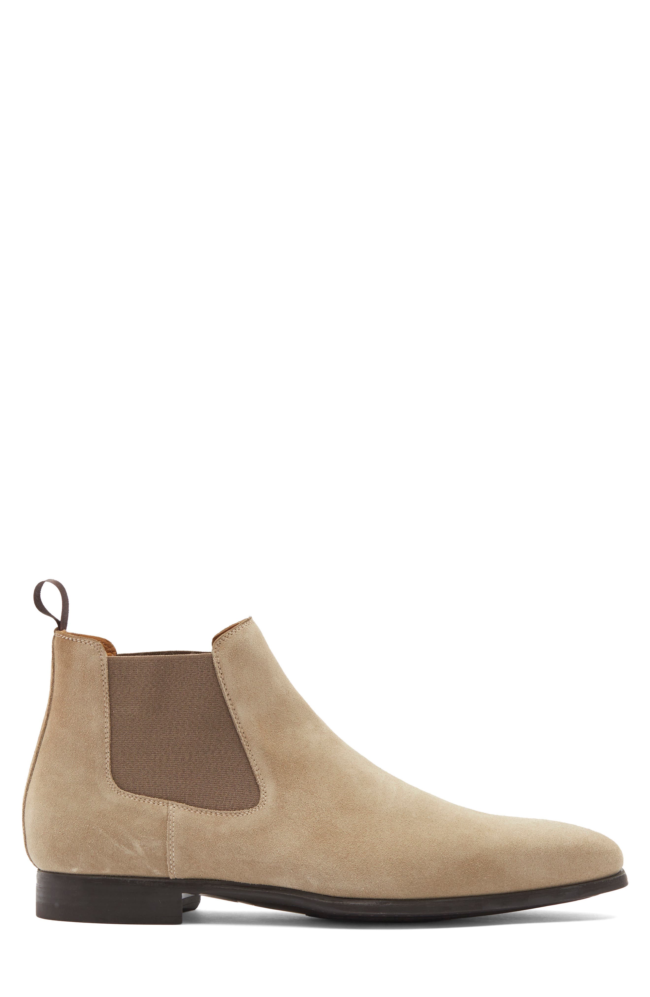 Magnanni Shaw Suede Chelsea Boot, Alternate, color, Taupe