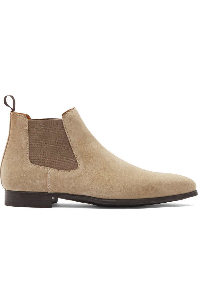 Magnanni Shaw Suede Chelsea Boot, Alternate, color, Taupe