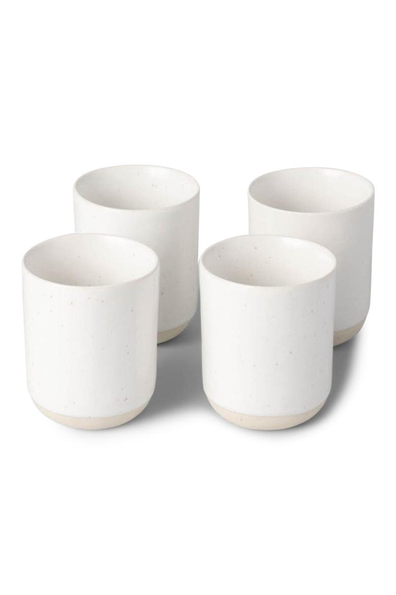 The Cappuccino Set of 4 Cups, Alternate, color, SPECKLED WHITE