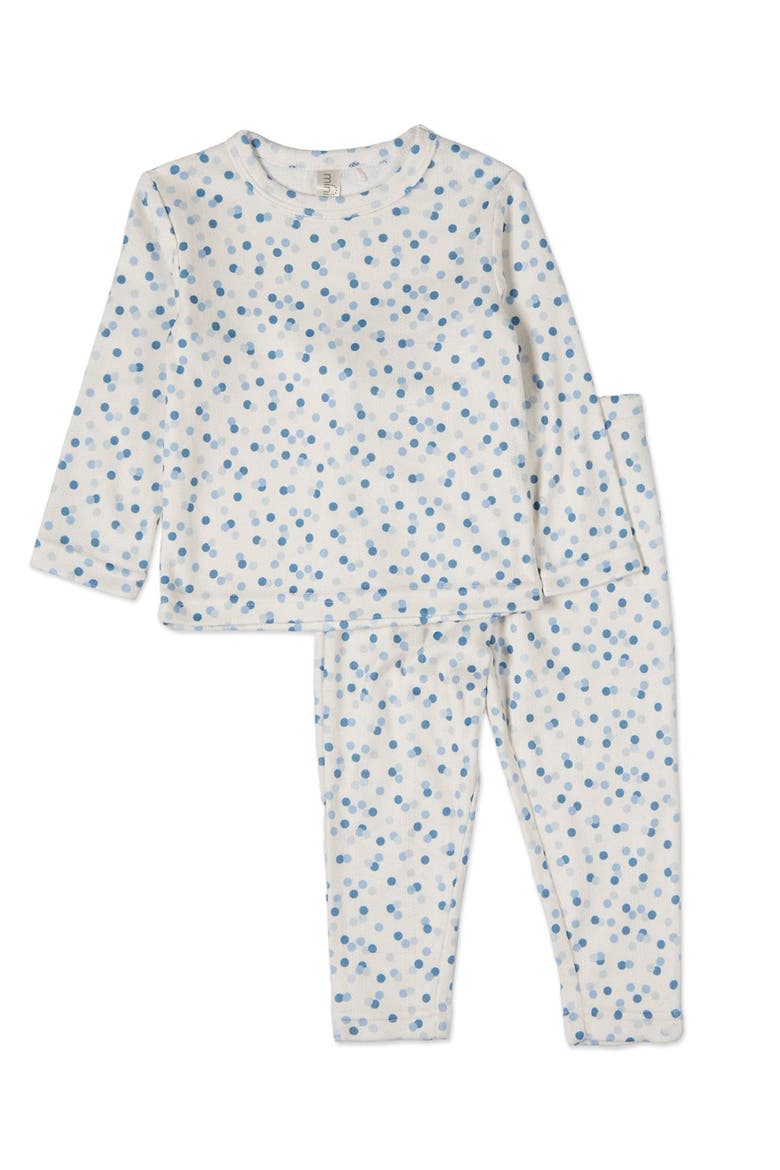 Kid's Confetti Pointelle Pajama Set, Main, color, Blue Multi