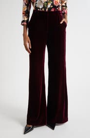 L'AGENCE Pilar Wide Leg Velvet Pants