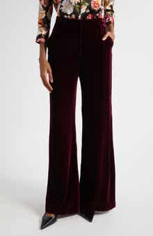 L'AGENCE Pilar Wide Leg Velvet Pants