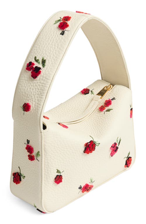 Khaite Small Elena Floral-embroidered Leather Shoulder Bag In Multi