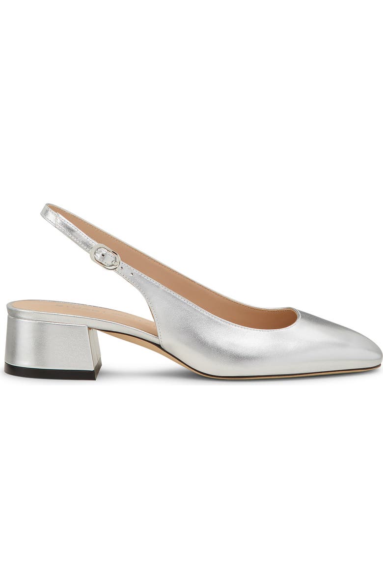 Stuart Weitzman Maeve Slingback Pump, Alternate, color, Silver