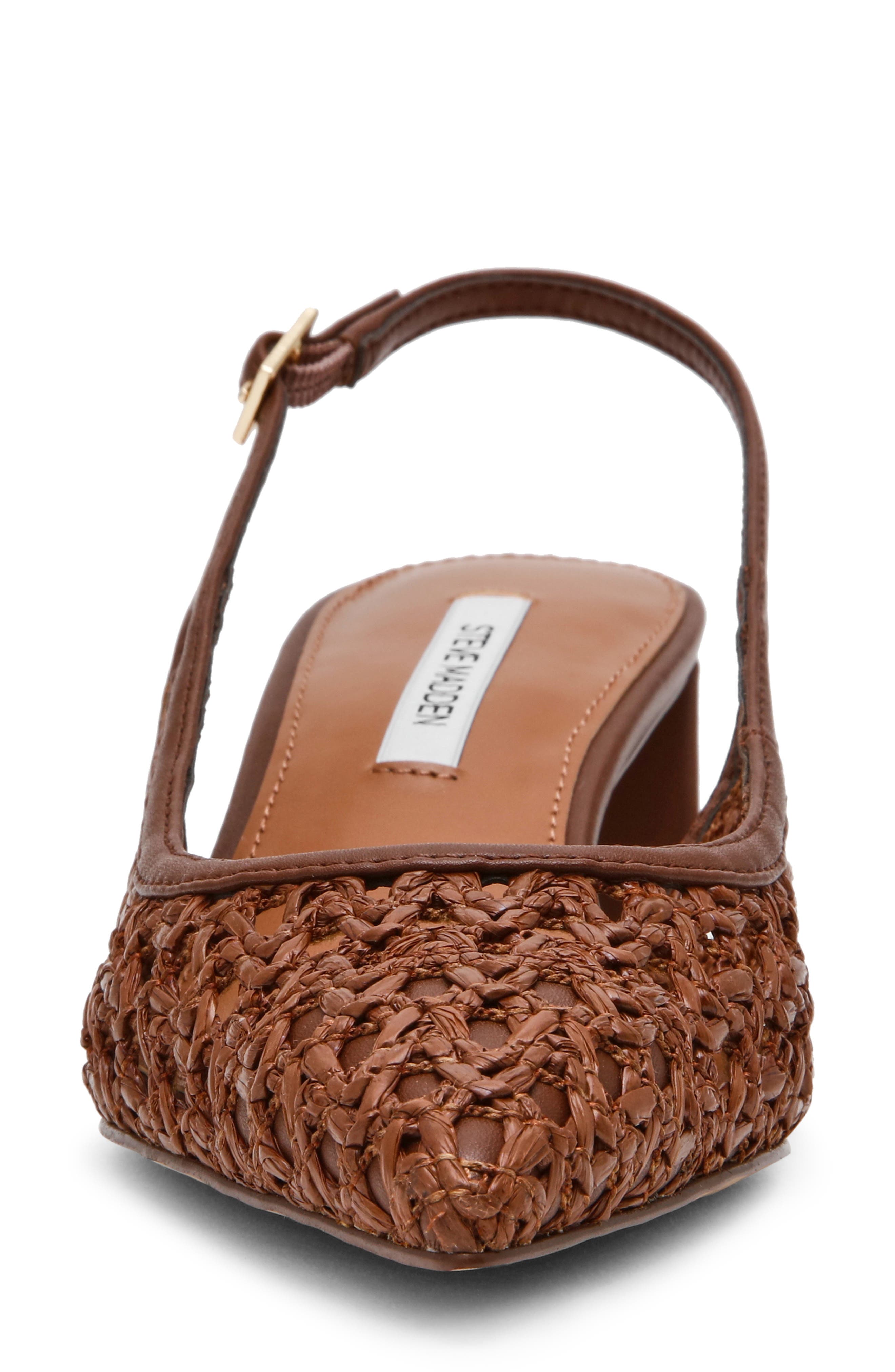Steve Madden Robyn Pointed Toe Slingback Pump, Alternate, color, Brown