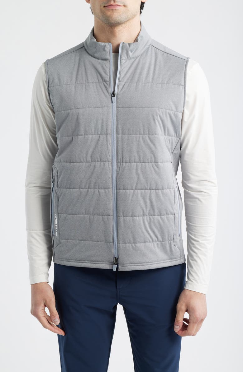 Peter Millar Fuse Water Resistant Hybrid Vest, Alternate, color, Oslo Grey