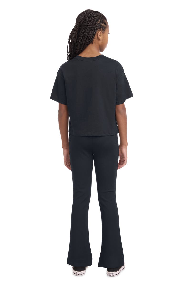 Converse Kids' Logo Boxy T-Shirt & Flared Leggings Set, Alternate, color, 