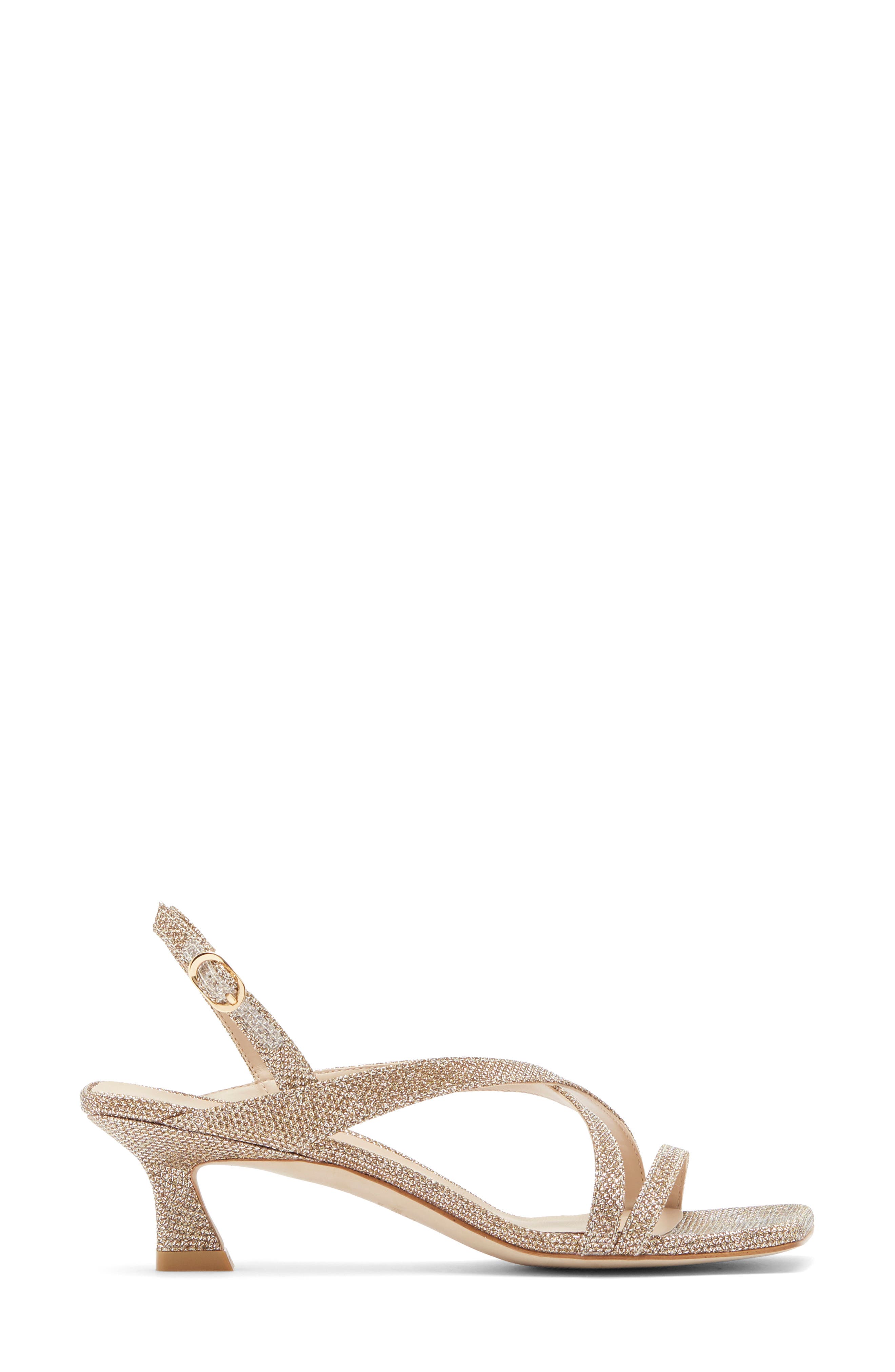 Stuart Weitzman Oasis 50 Slingback Sandal, Alternate, color, Platinum