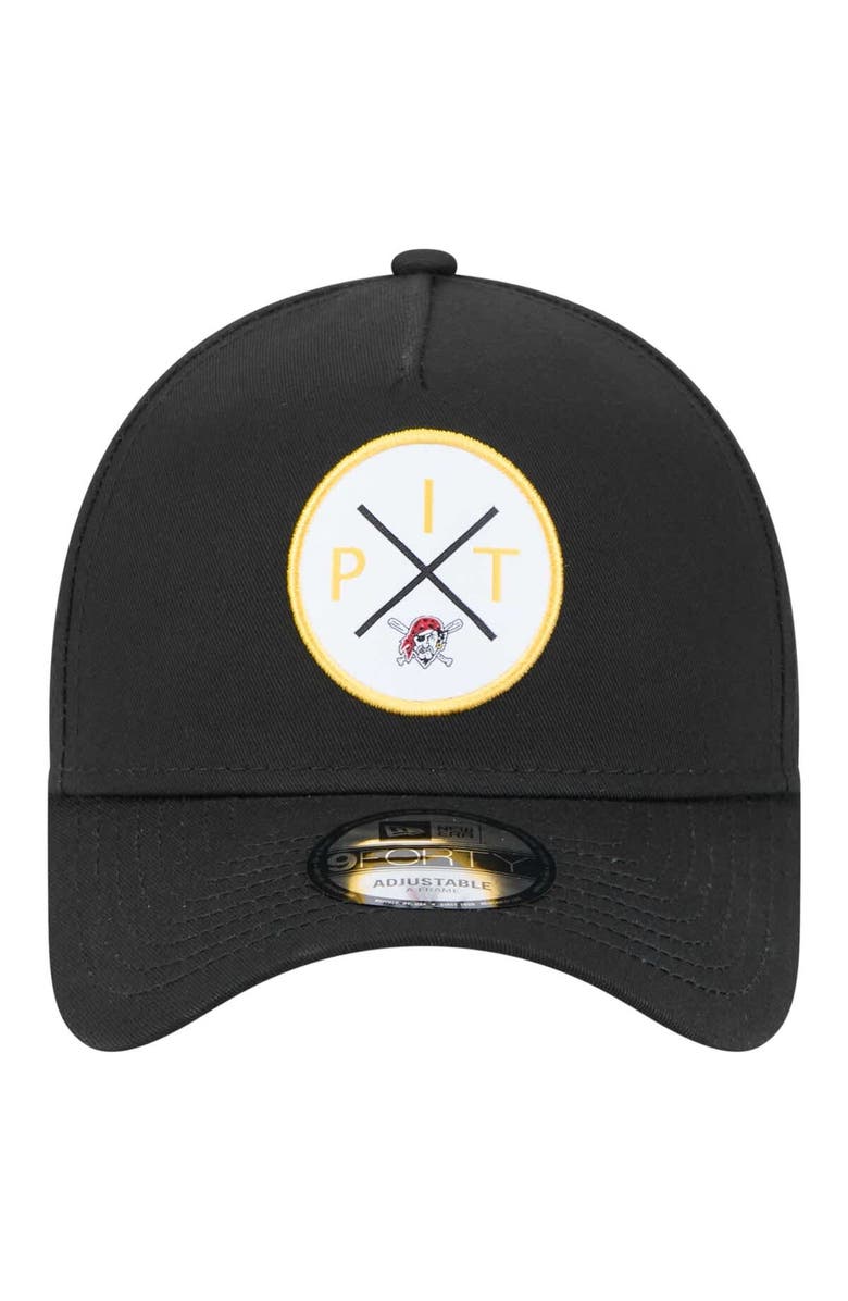 New Era Men's New Era Black Pittsburgh Pirates 9FORTY A-Frame Adjustable Hat, Alternate, color, Black
