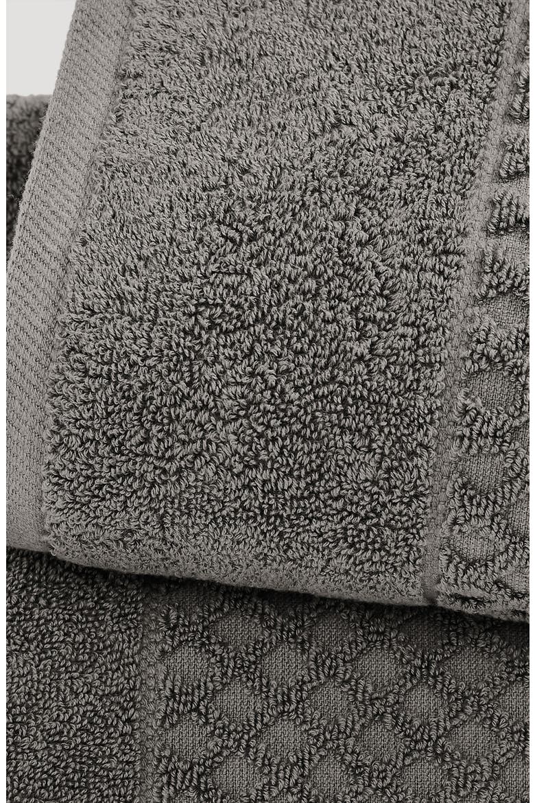 Diamond Waffle Texture 6-Piece Towel Set, Alternate, color, DARK GREY