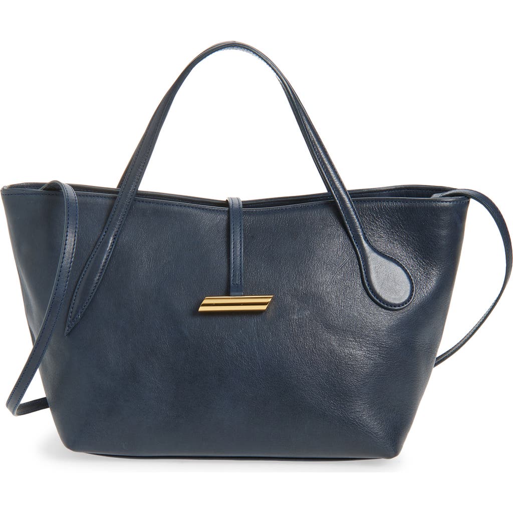 Liffner Petite Penne Leather Tote In Blue