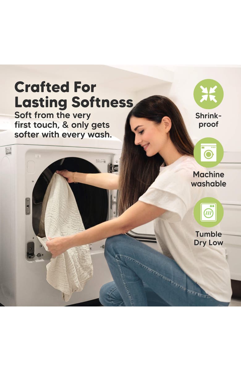 KeaBabies 2-Pack Lyra Muslin Changing Pad Covers, Alternate, color, Soft White