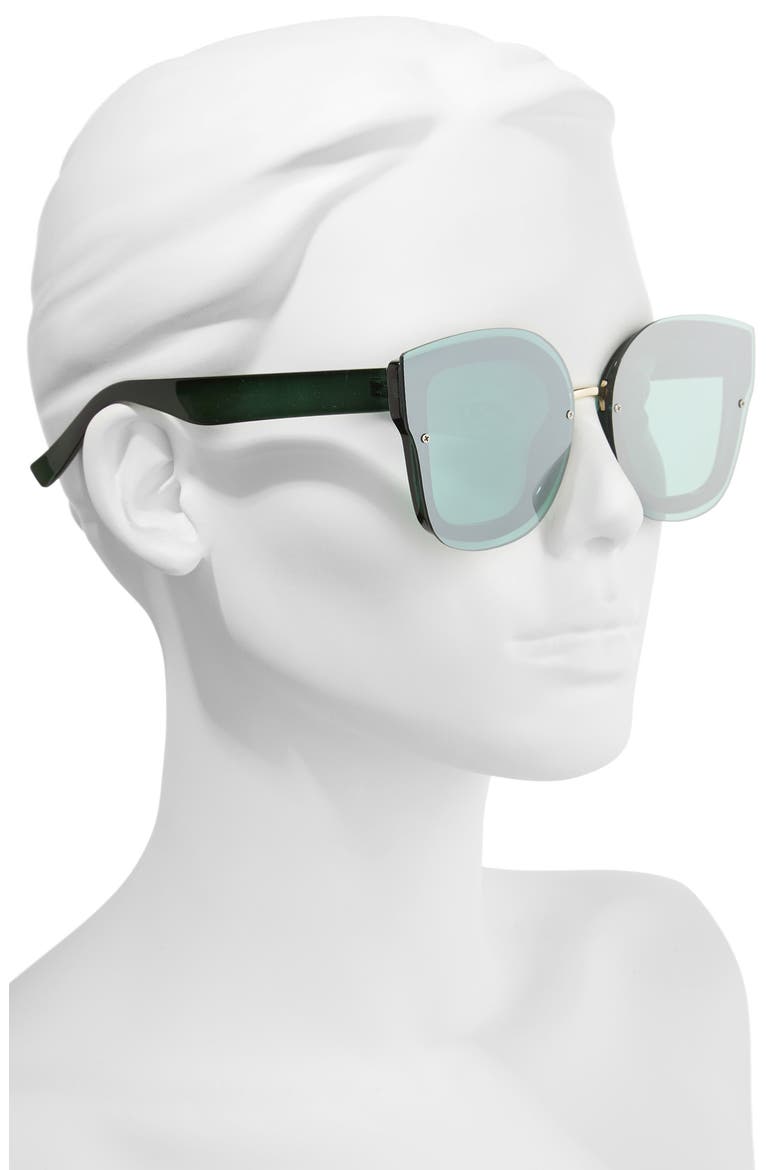 50mm Squared-Off Sunglasses, Alternate, color, GREEN