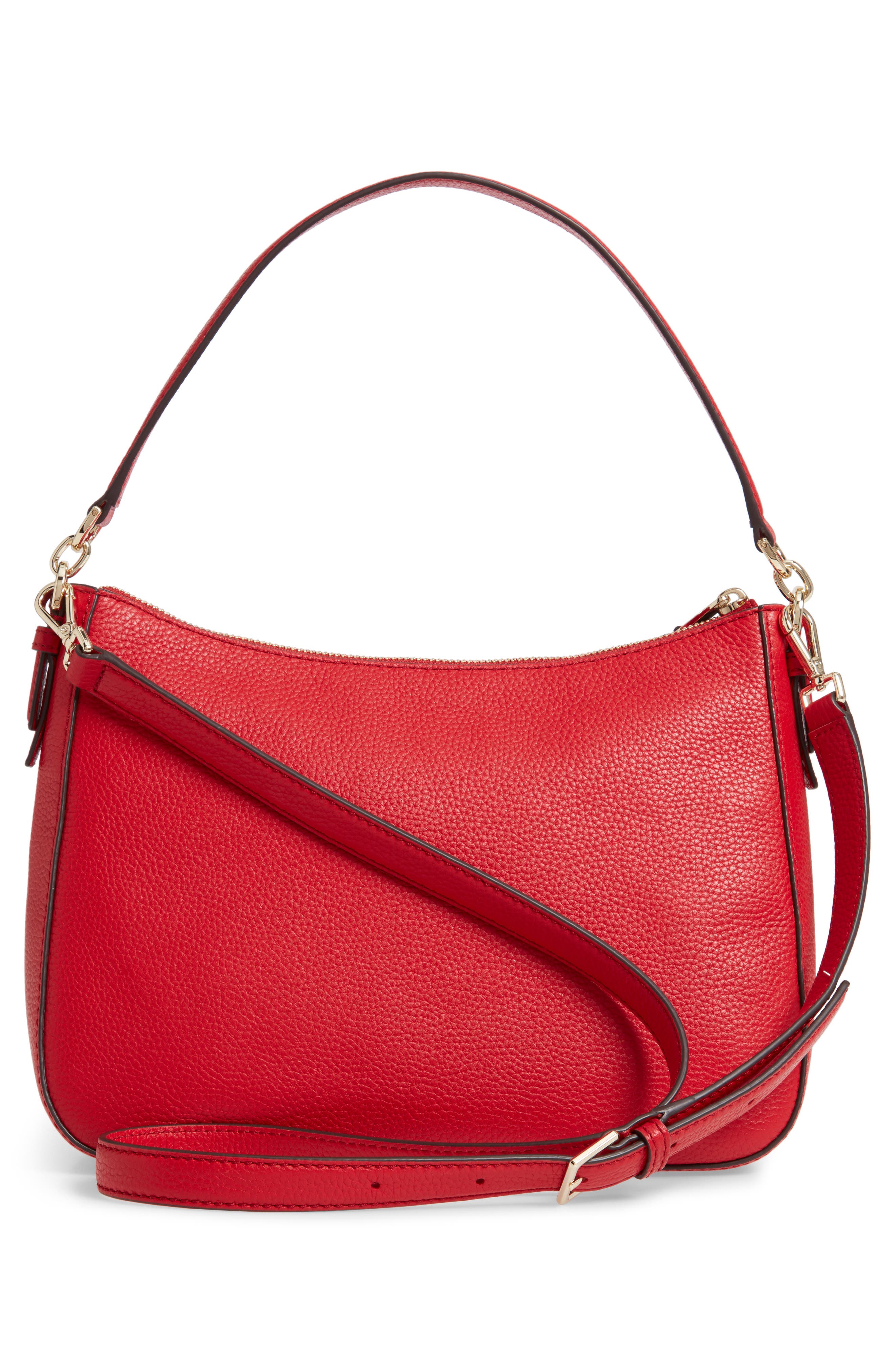 jackson street - colette leather satchel, Alternate, color, HOT CHILI