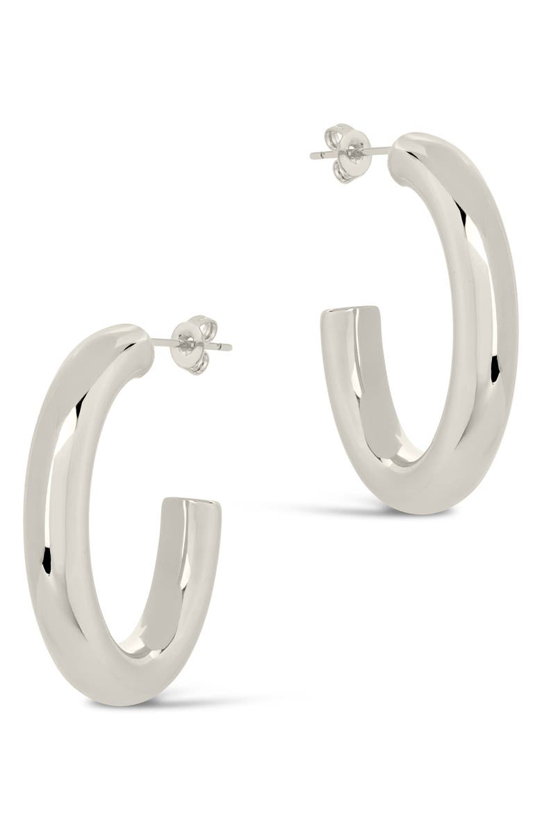 Sterling Forever Rory Hoop Earrings, Alternate, color, 