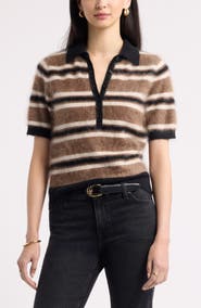 Nordstrom Brushed Cashmere Polo Sweater