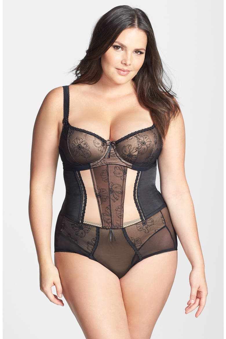'Imogen' Underwire Half Cup Bra, Alternate, color, BLACK