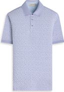 Bugatchi Vance OoohCotton® Golfer Print Polo
