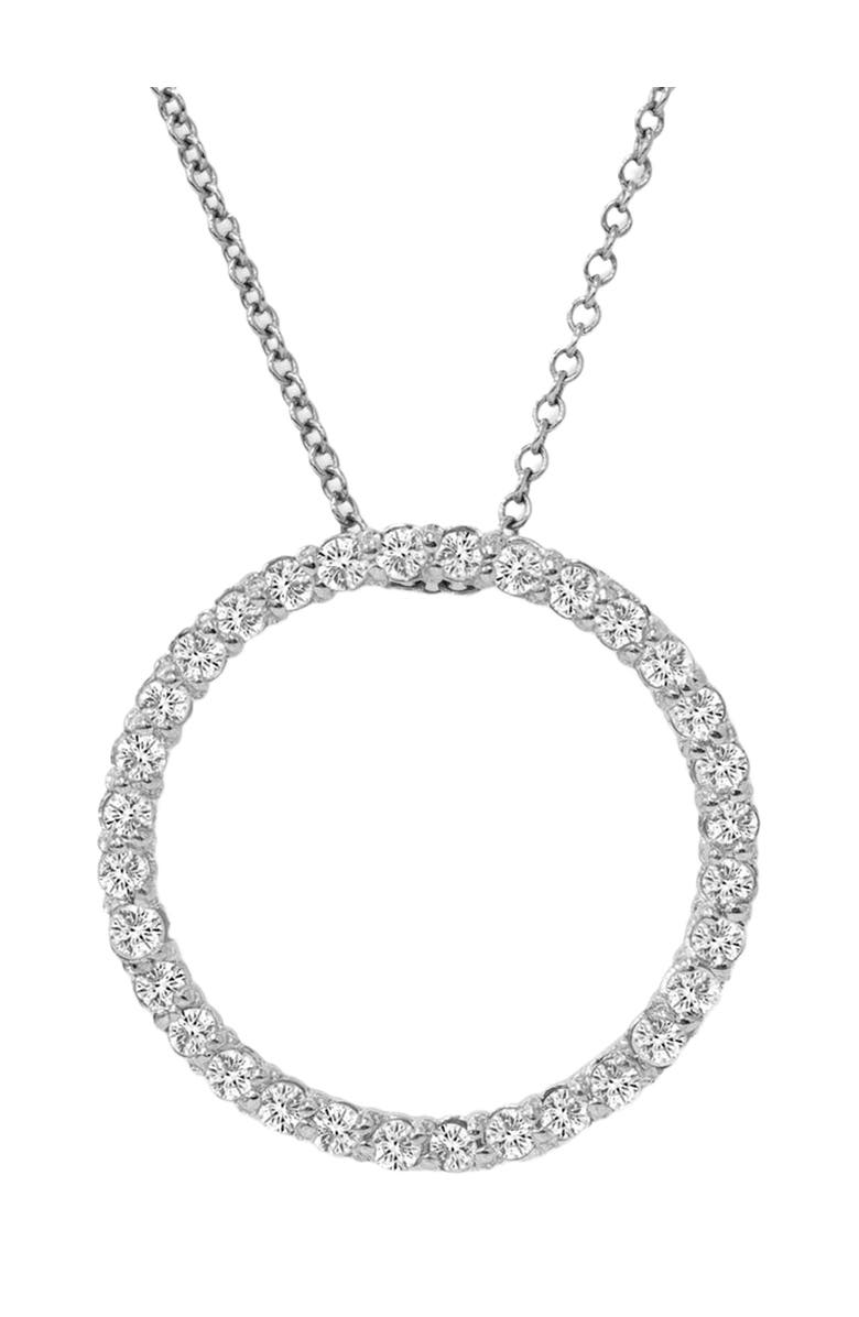 Bliss Diamond 1/2 Ct Diamond Circle Pendant Gold Lab Grown Necklace, Main, color, 