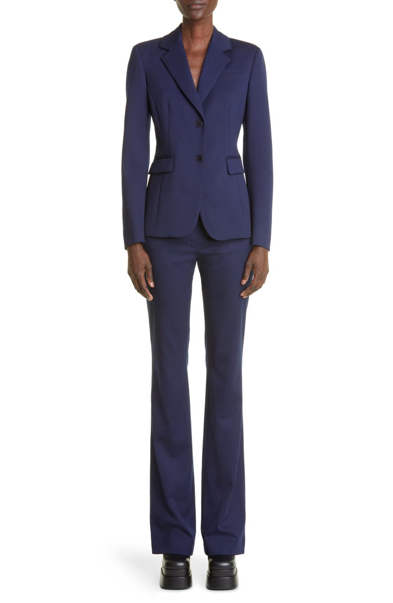 Altuzarra Stretch Wool Serge Straight Leg Pants, Alternate, color, 