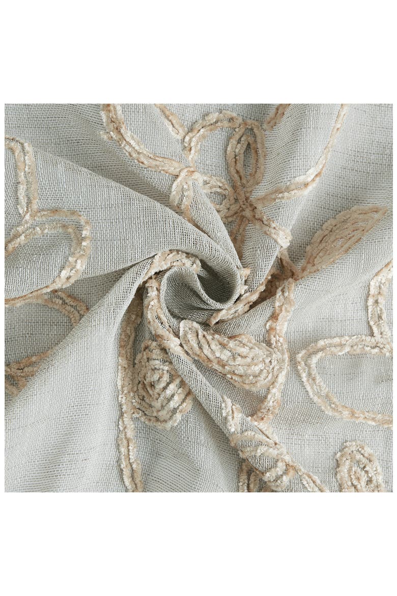 Set of 2 Embroidered Sheer Curtain Panels, Alternate, color, LINEN