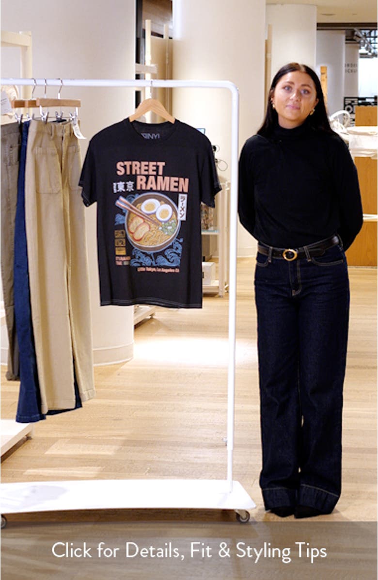 Street Ramen Cotton Graphic T-Shirt, sales video thumbnail