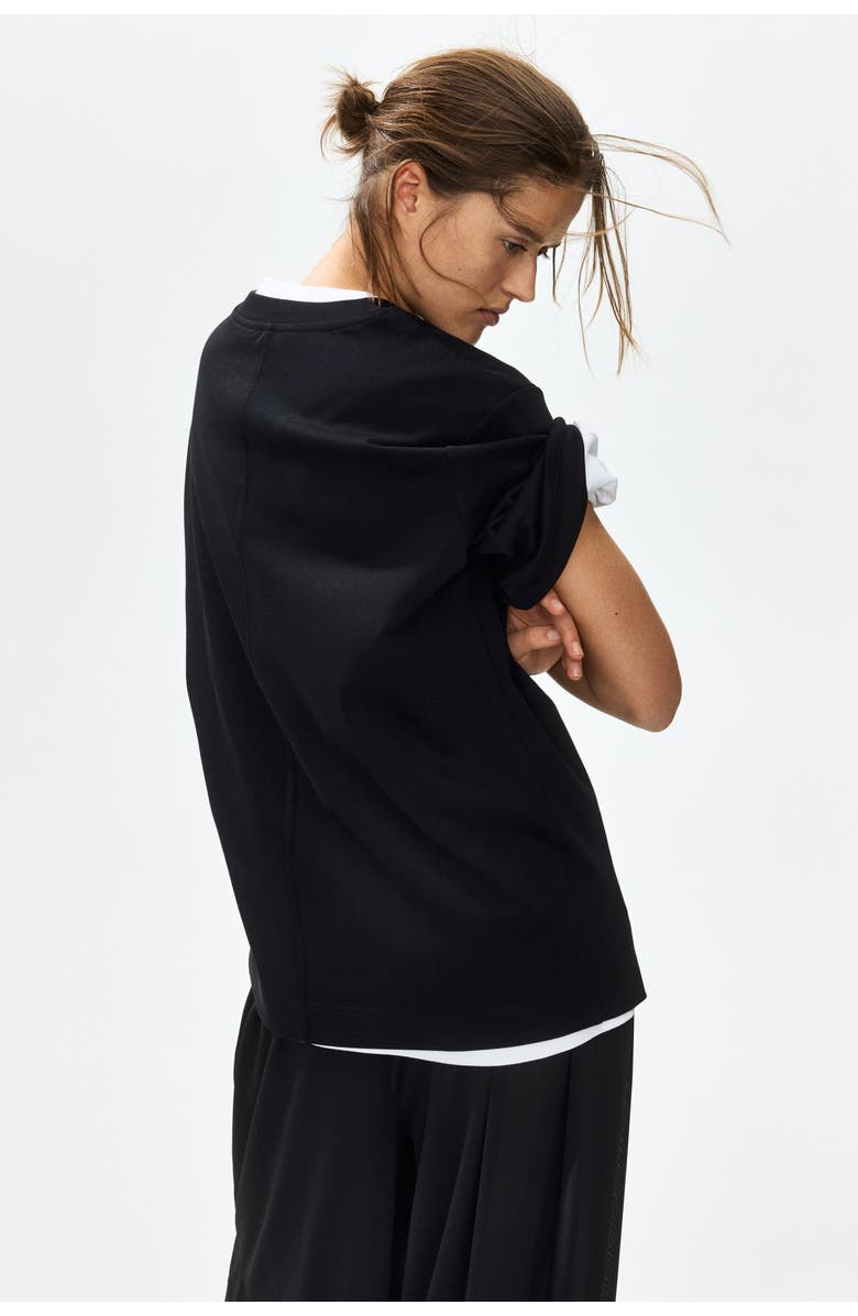 H&M Pima Cotton T-shirt, Alternate, color, Black