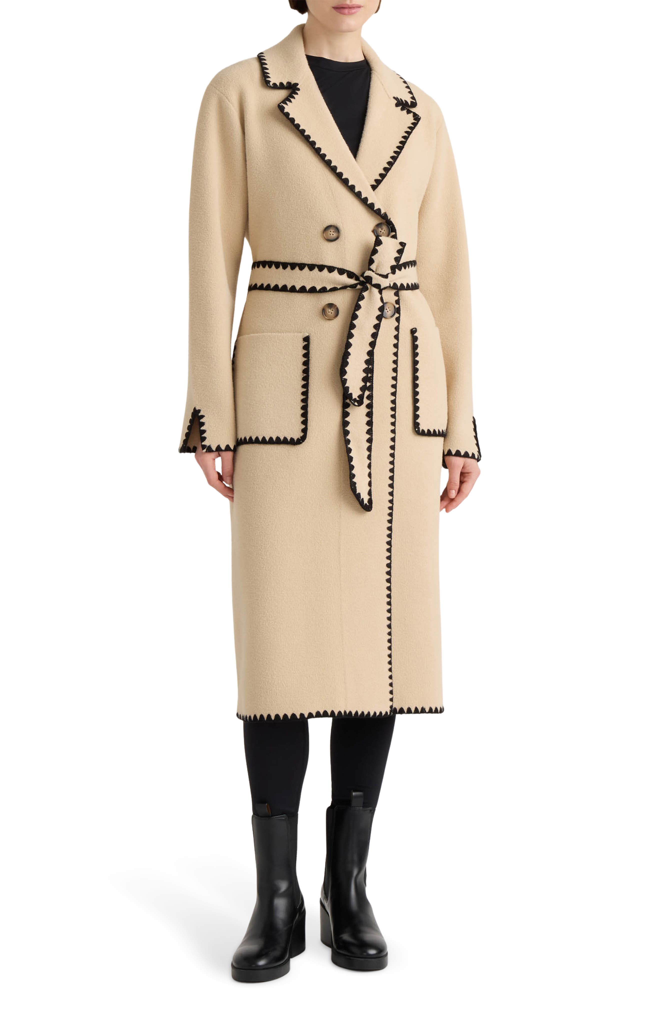 Whipstitched Longline Coatigan
