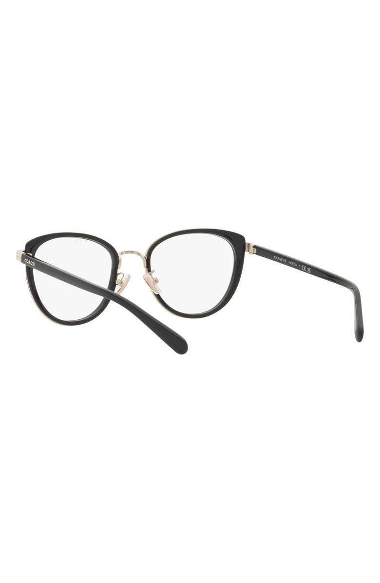 COACH 52mm Round Optical Glasses, Alternate, color, 