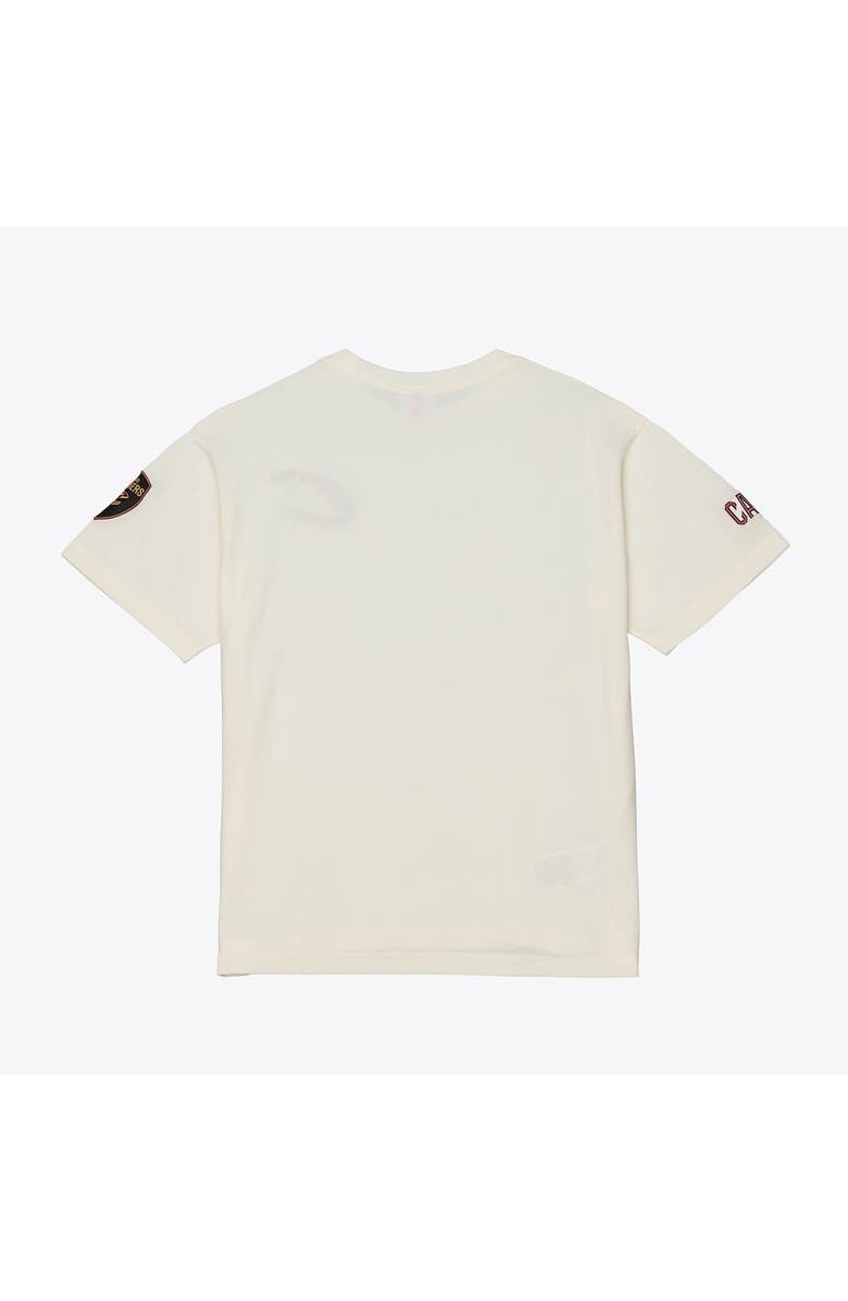 Mitchell & Ness Men's Mitchell & Ness Cream Cleveland Cavaliers Hardwood Classics Chainstitch Premium T-Shirt, Alternate, color, Cream