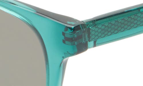Eyebobs The Director 46mm Small Polarized Square Sunglasses In Teal Crystal/grey