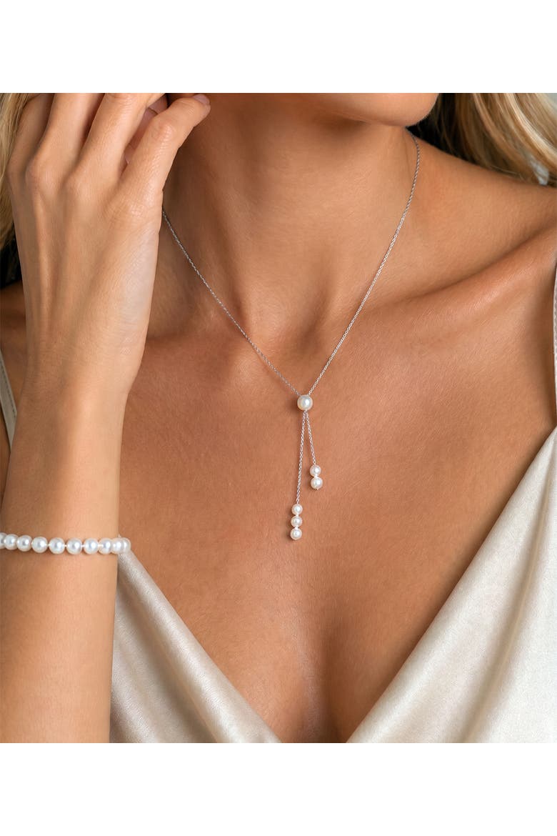 Freshwater Pearl Tincup Selena Necklace Pendant, Alternate, color, Sterling Silver