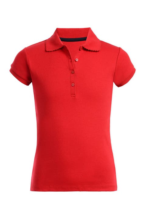Uniform Short Sleeve Pico Polo Shirt (Little Girls & Big Girls)