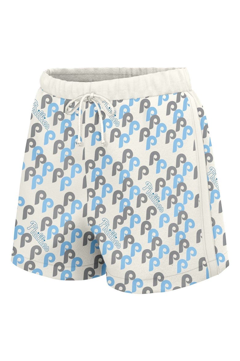 Women's Lusso  White Philadelphia Phillies Marge Shorts, Alternate, color, White