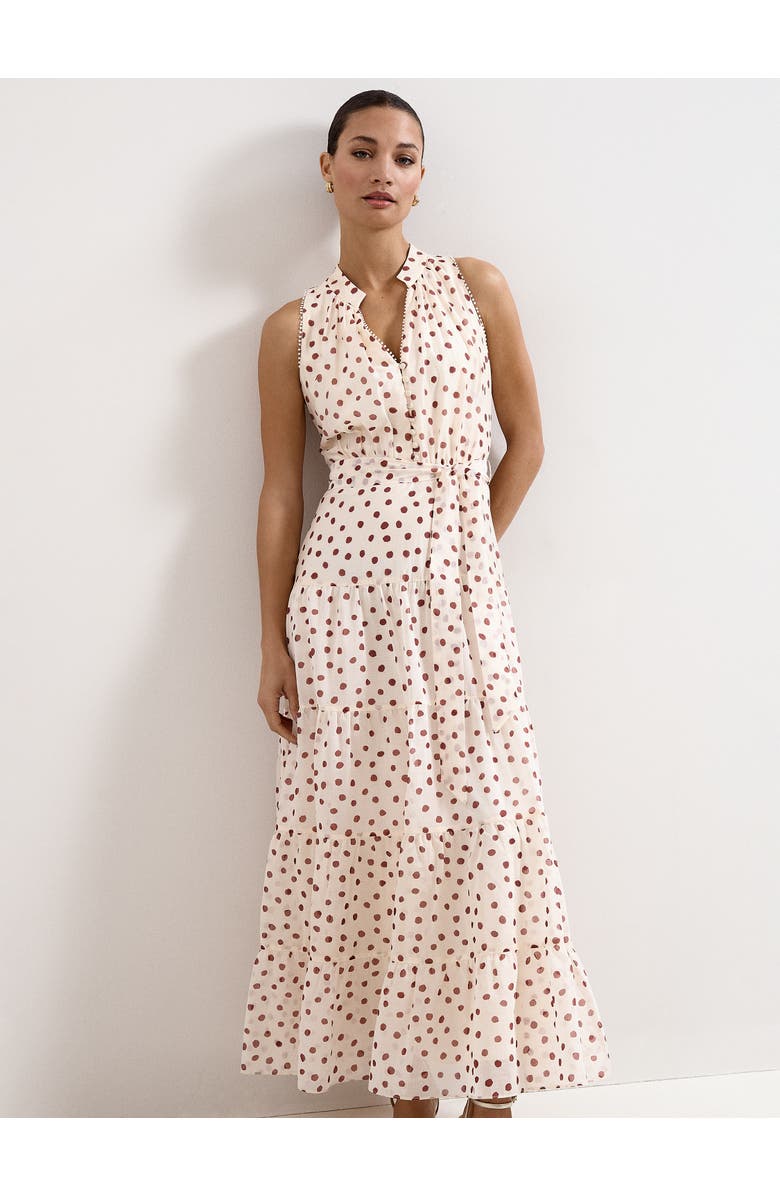 Phase Eight Nita Polka Dot Maxi Dress, Alternate, color, Cream