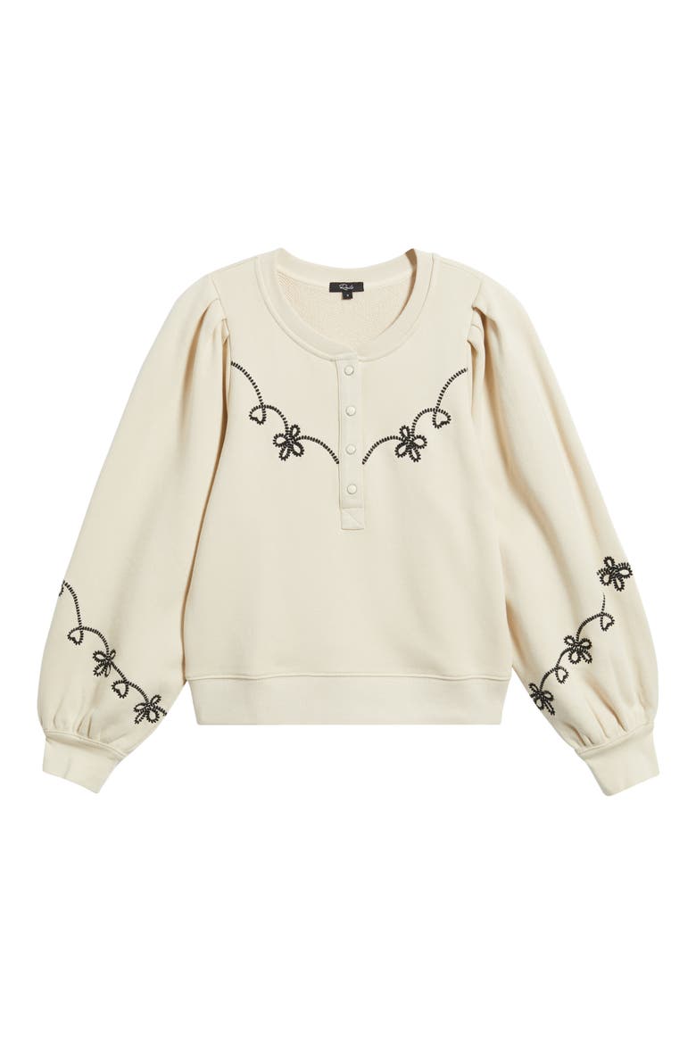 Hanne Puff Shoulder Sweatshirt, Alternate, color, ECRU