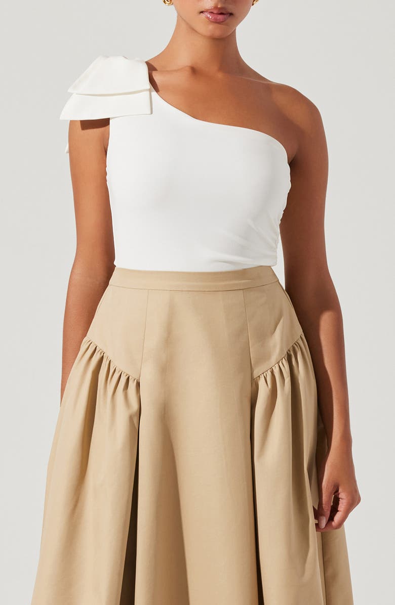 ASTR the Label Jalessa One-Shoulder Bodysuit, Main, color, White