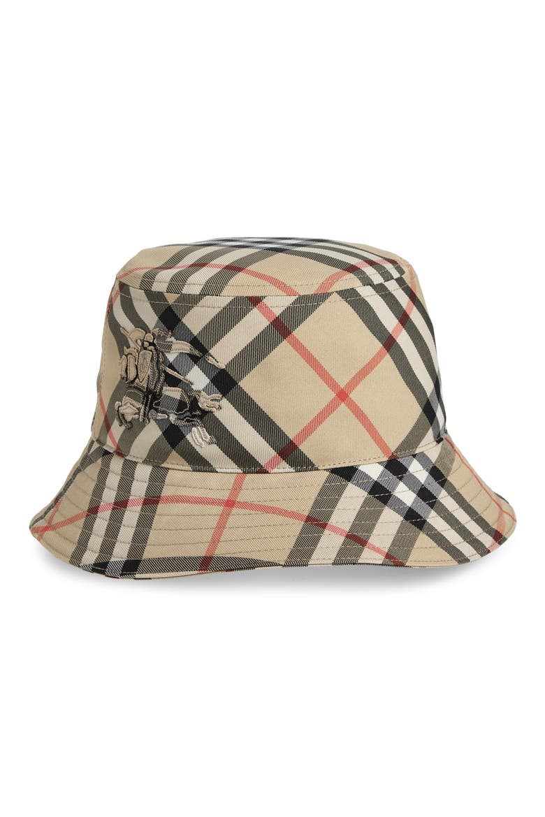 EKD Check Twill Bucket Hat, Main, color, SAND