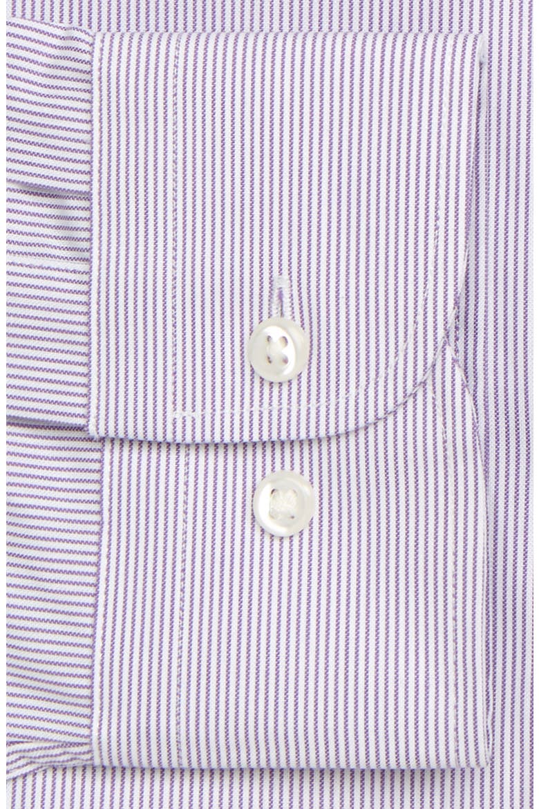 Trim Fit Non-Iron Stripe Dress Shirt, Alternate, color, PURPLE CRYSTAL
