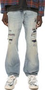 PURPLE BRAND Rip and Repair Wide Leg Jeans