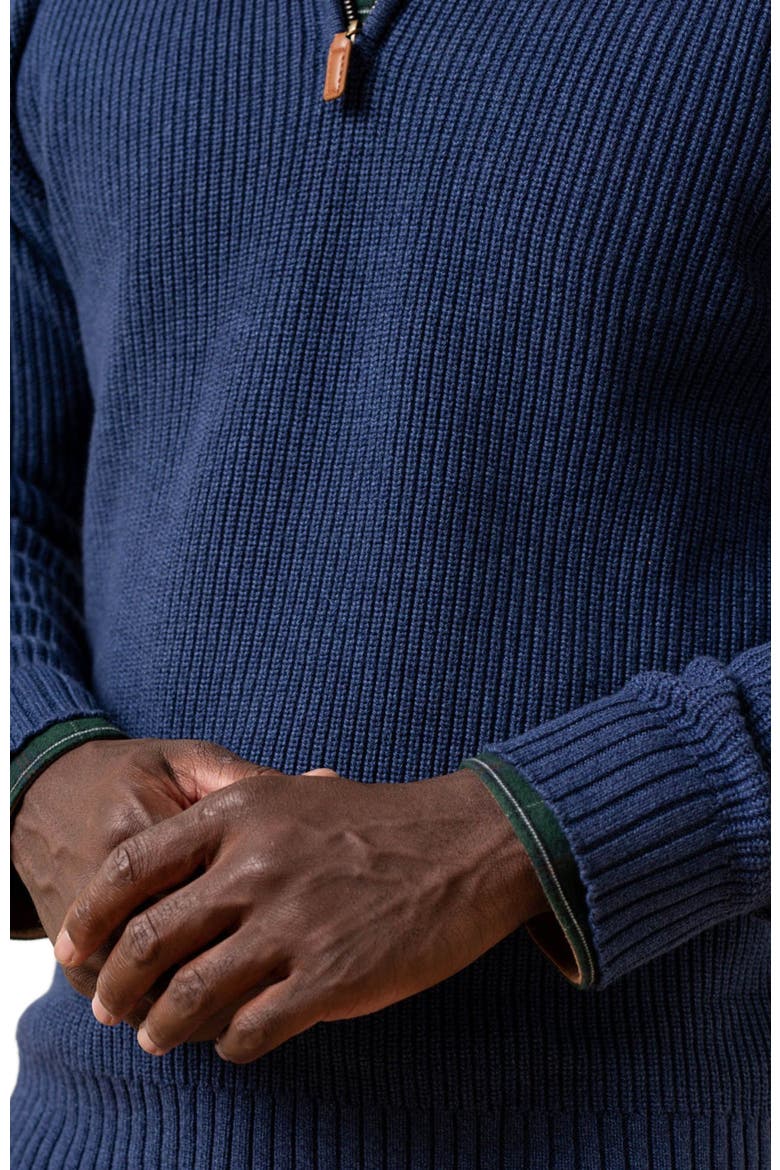 Men's Organic Half Zip Pullover, Alternate, color, Navy Marl